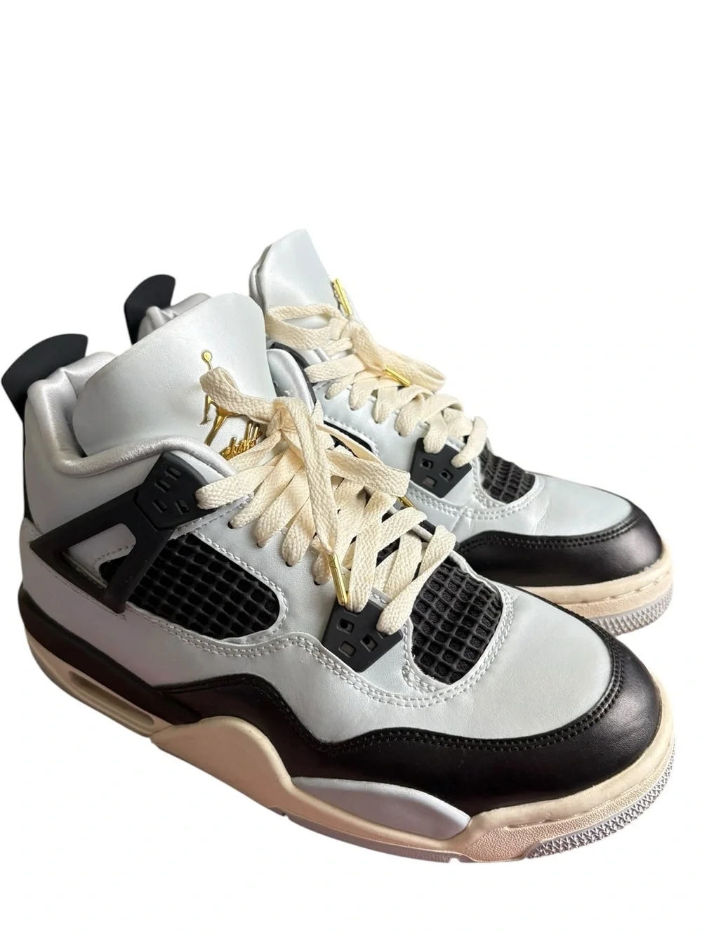 Jordan 4 Retro "Platinum Gold" GS size 6Y. - Picture 1 of 9